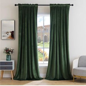 velvet curtains set of 2 brand new unopened